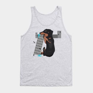 Attack of the Enormous Dachshund!!! Tank Top